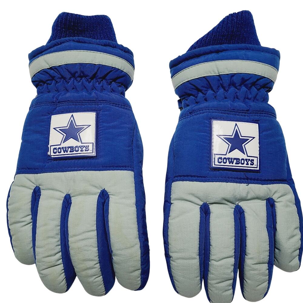 Vintage NFL Winter Gloves Dallas Cowboys Youth Size 16/18 (Fits Men's Small)